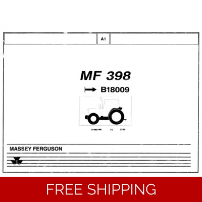 MASSEY FERGUSON 398 DEALERS PARTS MANUAL